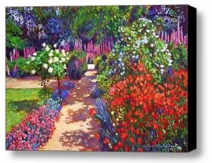 Thank you to an Art Collector in Long Beach CA  for buying Romantic Garden Walk   print on canvas